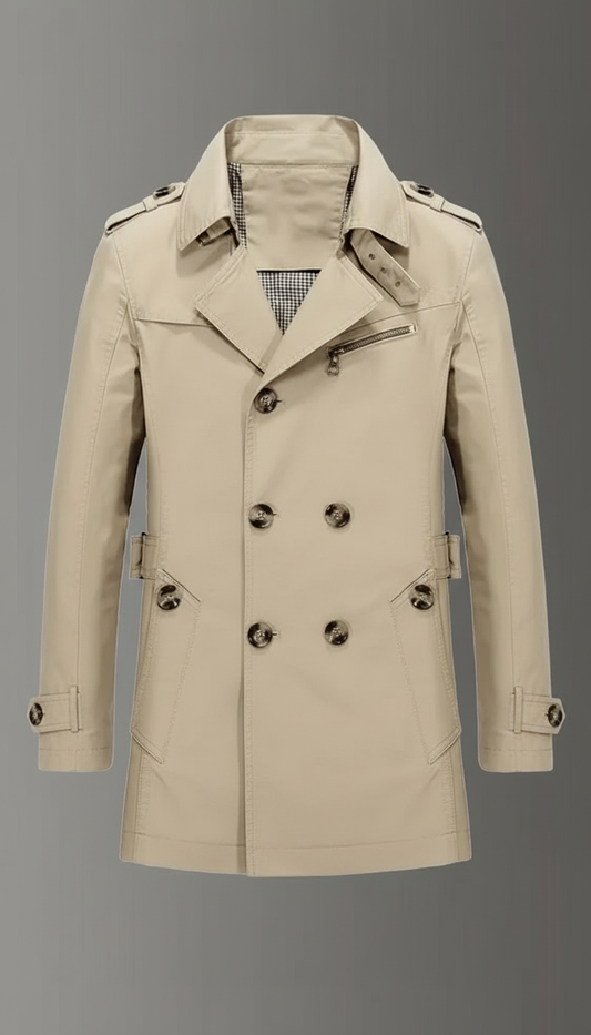 Gabardina Elegante para Hombre – Estilo Atemporal, Acabado de Alta Calidad