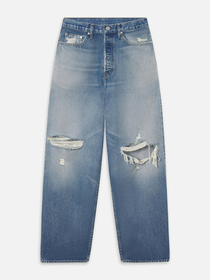 Jeans anchos — Desgaste natural.