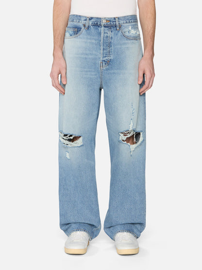 Jeans anchos — Desgaste natural.