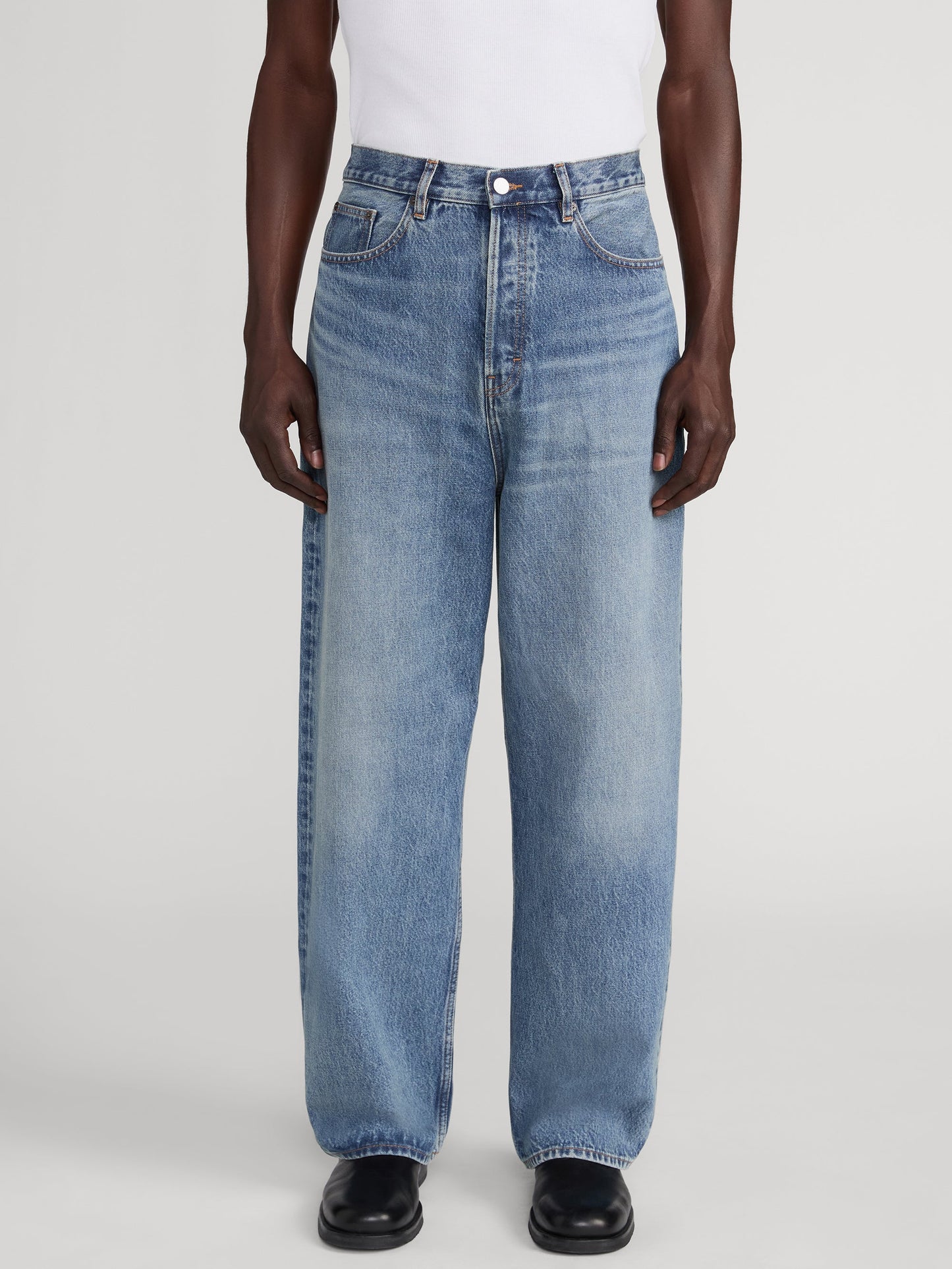 Jeans anchos — Azul.