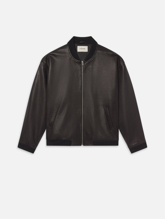 Bomber de cuero — Negro