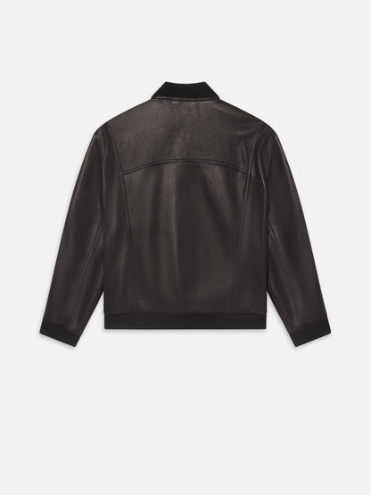 Bomber de cuero — Negro