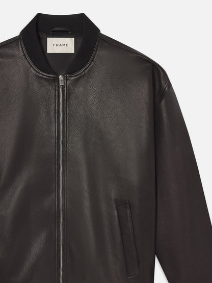 Bomber de cuero — Negro