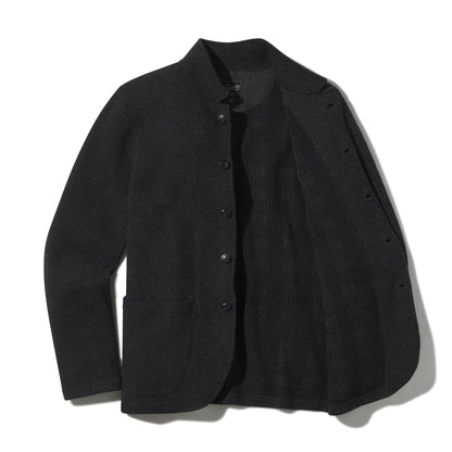 Nelson Jacquard Swacket – Gris carbón jaspeado.