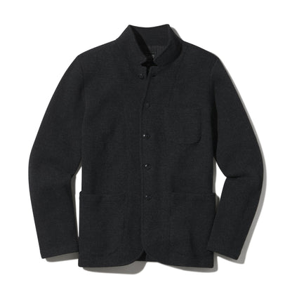 Nelson Jacquard Swacket – Gris carbón jaspeado.