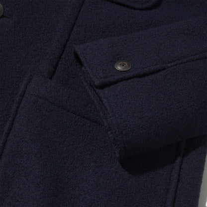 Blazer de lana tejida Burnham – Azul marino.