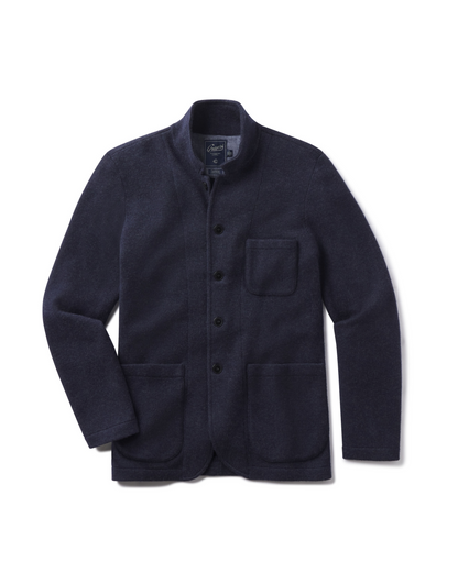 Nelson Jacquard Swacket – Azul marino.