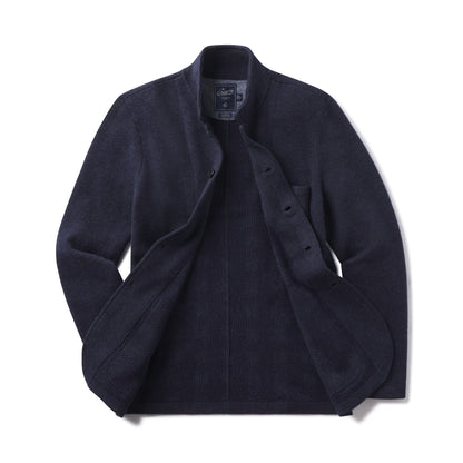 Nelson Jacquard Swacket – Azul marino.
