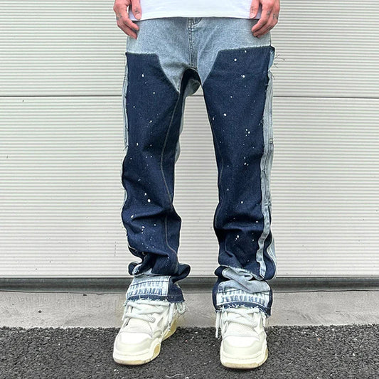 Jeans anchos estilo urbano.