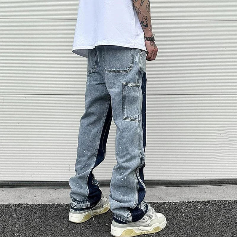 Jeans anchos estilo urbano.