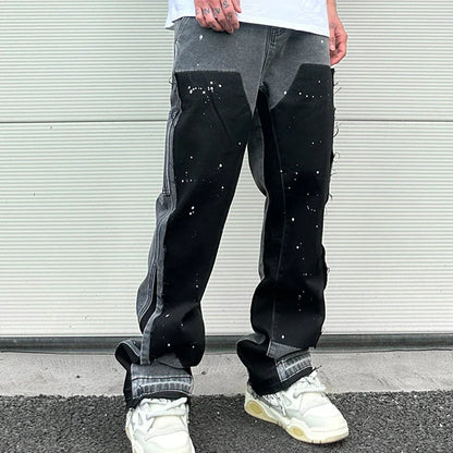 Jeans anchos estilo urbano.