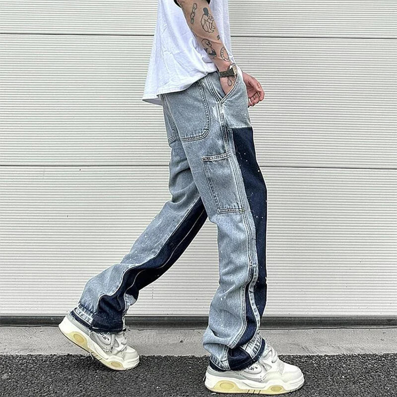 Jeans anchos estilo urbano.