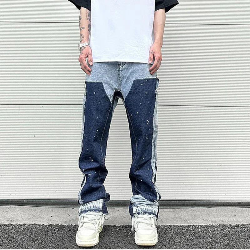 Jeans anchos estilo urbano.