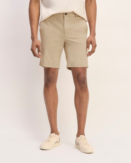 Pantalón corto chino ajustado de 9 pulgadas | Gabardina caqui