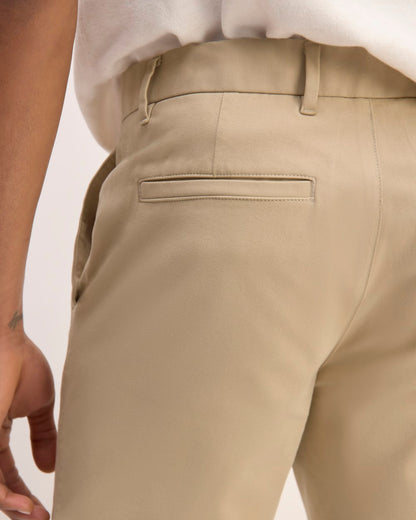 Pantalón corto chino slim fit de 7 pulgadas | Gabardina caqui