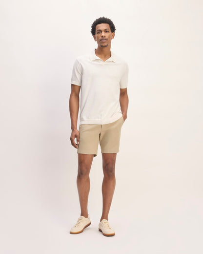 Pantalón corto chino slim fit de 7 pulgadas | Gabardina caqui