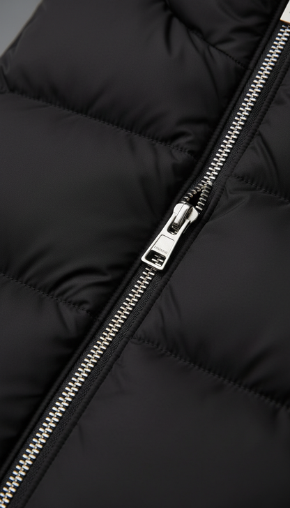 Chaleco Acolchado Largo con Capucha – Edición Invierno