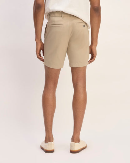 Pantalón corto chino slim fit de 7 pulgadas | Gabardina caqui